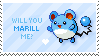 Marill Stamp by Kezzi-Rose