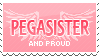 Pegasister Stamp