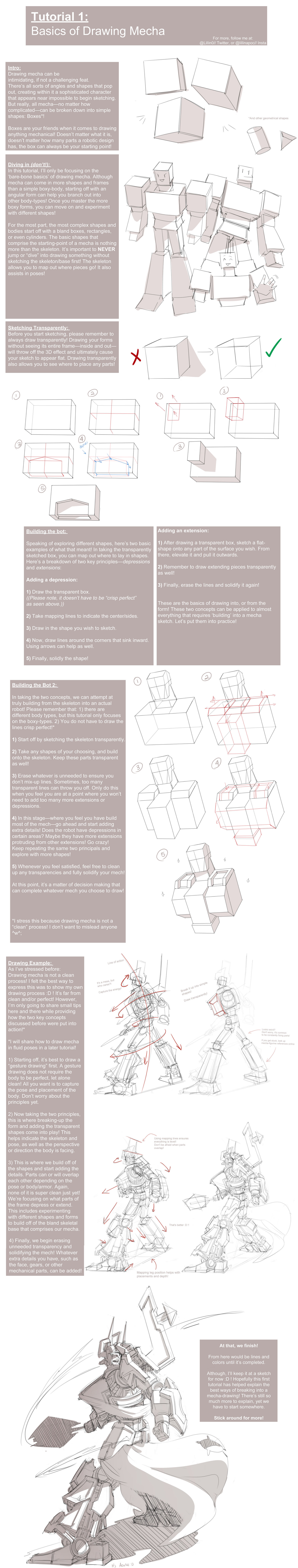 How to Draw Mecha: The Basics by LillinApocalypse on DeviantArt