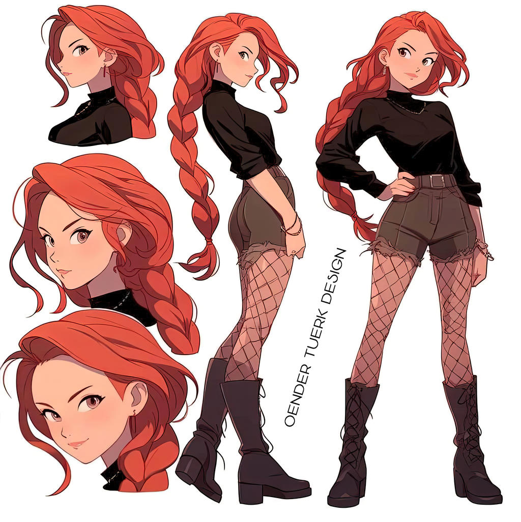 Cartoon Ragheads Simple Anime Comic Style Concept - Redhead Girl by oendertuerk on ...