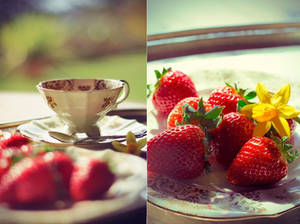 Tea, spring and strawberries