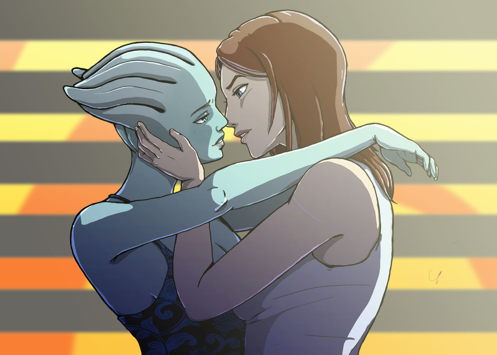 Liara and Shepard for Grummel83