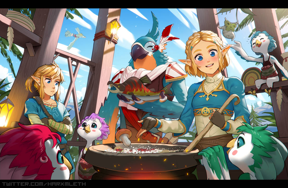 Zelda: Breath of the Wild - Rito Village by MLeth on DeviantArt