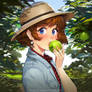 Brooke at the orchard