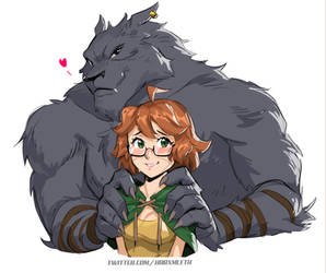 A werewolf and his pet