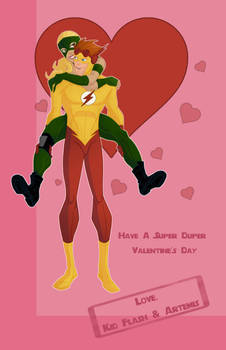 Artemis and Kid Flash 2 Card