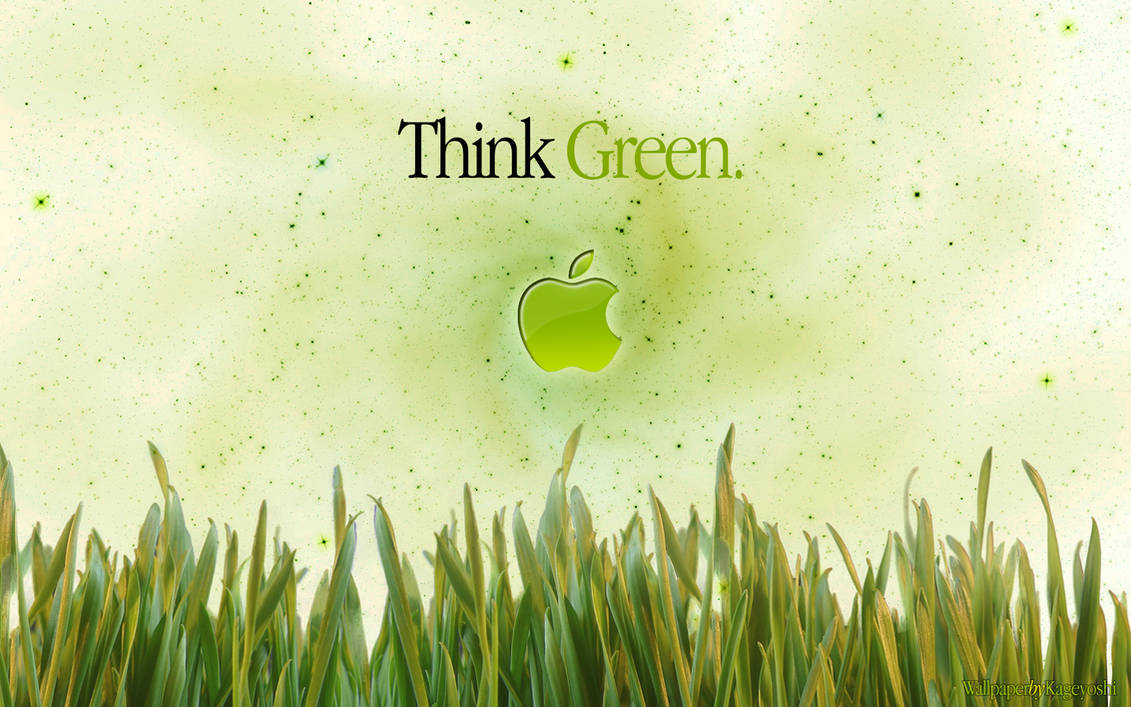 Apple wallpaper 2 green by Kageyoshi07