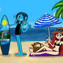 Ruby gillman and Chelsea Beach day. Fan art by fvd