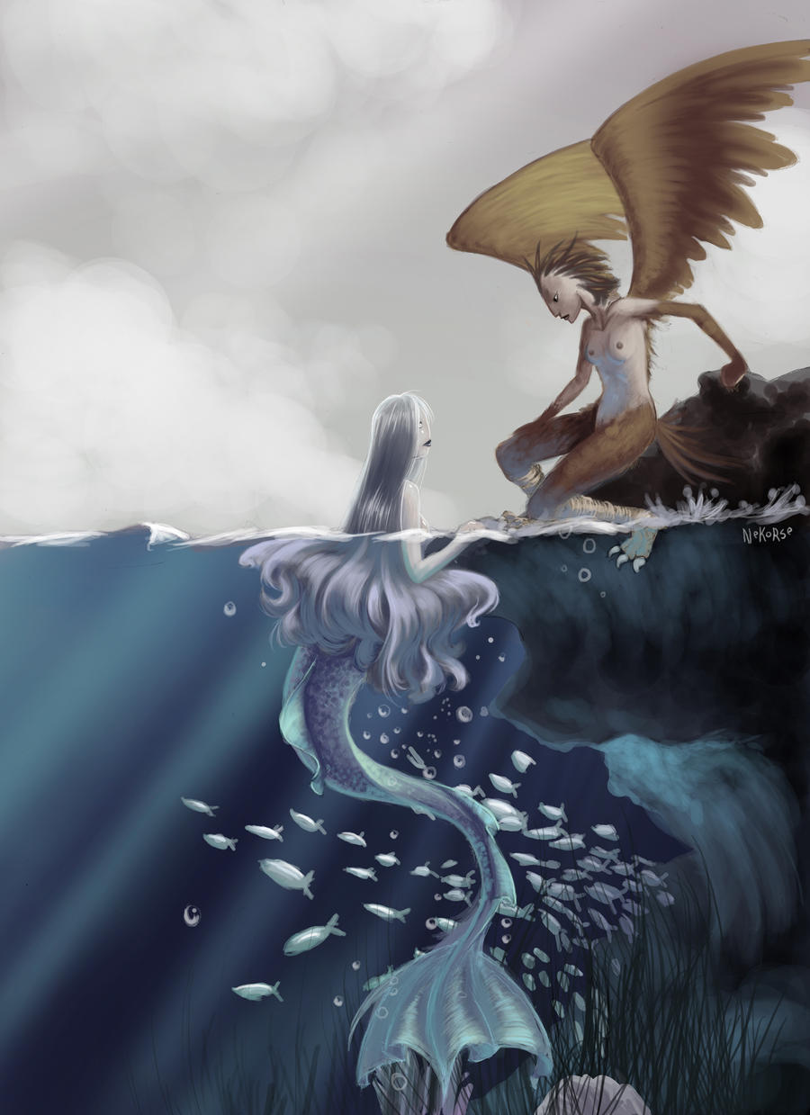 Siren and Mermaid. by Nekorse on DeviantArt