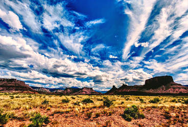 Long Whispy Desert Clouds