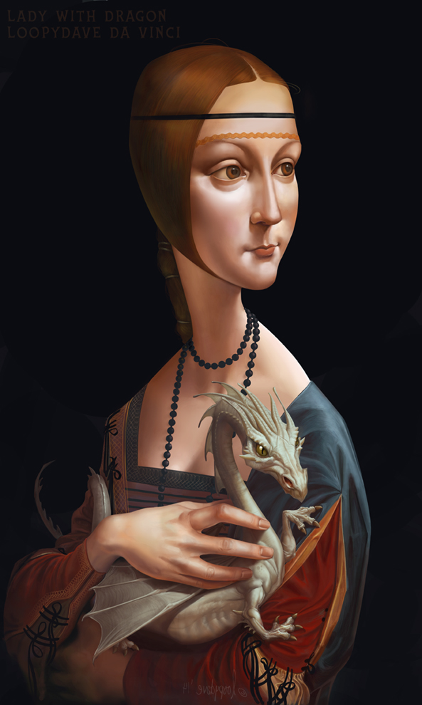 Lady with Dragon by Loopydave