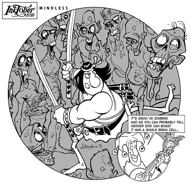 Mindloop Artist Deviantart Inktober 2019 day02 'Mindless' by Loopydave on DeviantArt