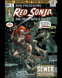 Red Sonja after Frank Thorne coloured