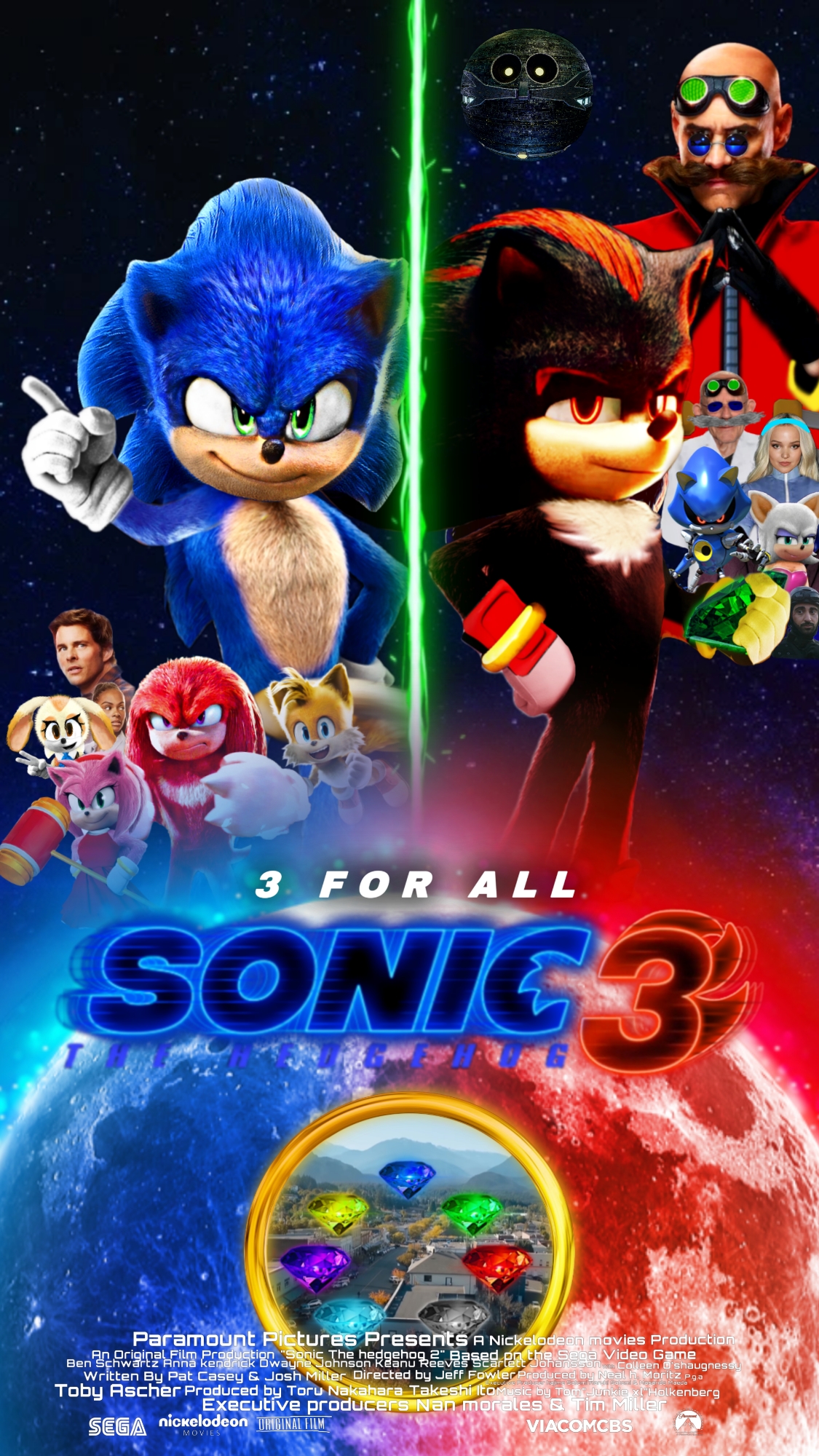 Sonic The Hedgehog 3 Movie Poster on Behance