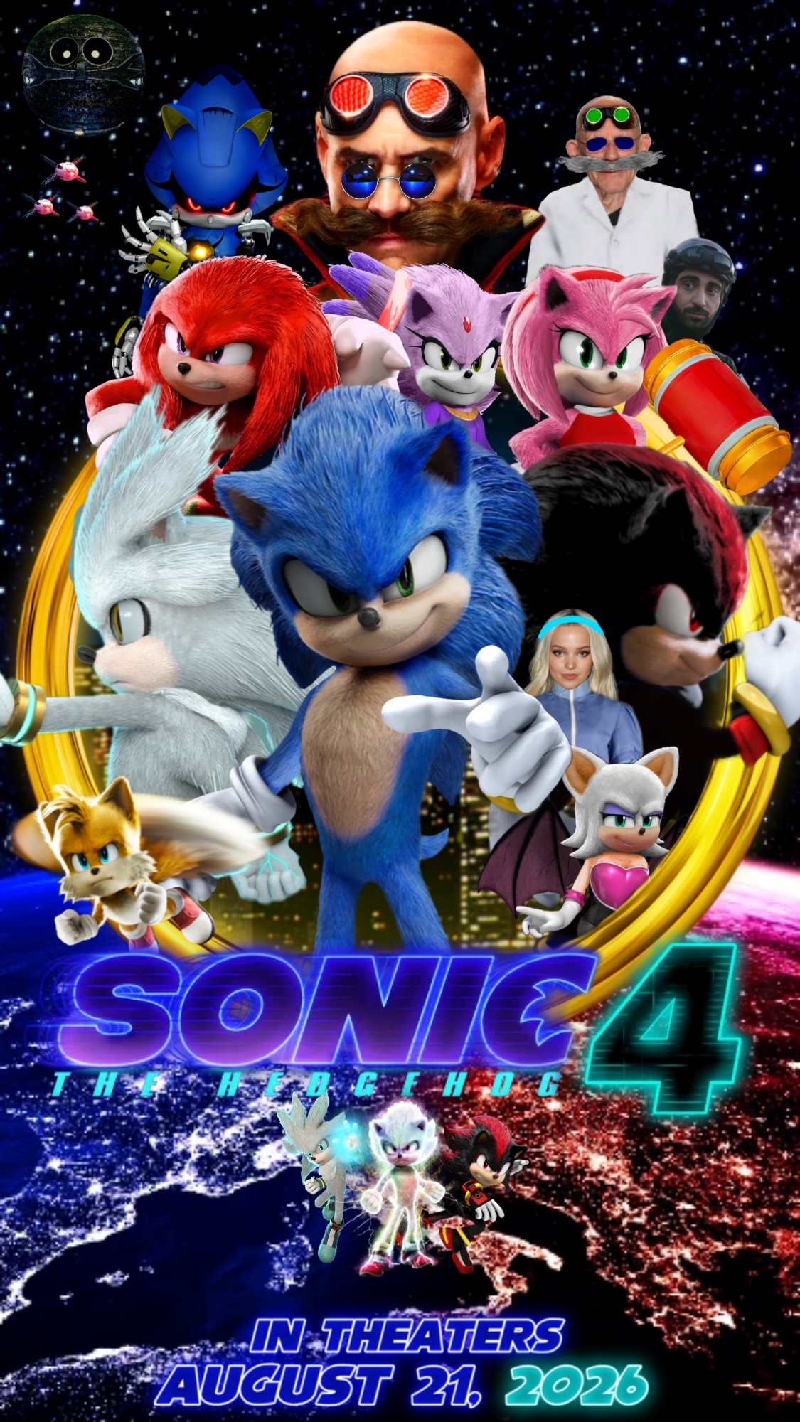 Sonic 3: O Filme pôster feito por mim