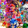 Mario and Sonic custom poster