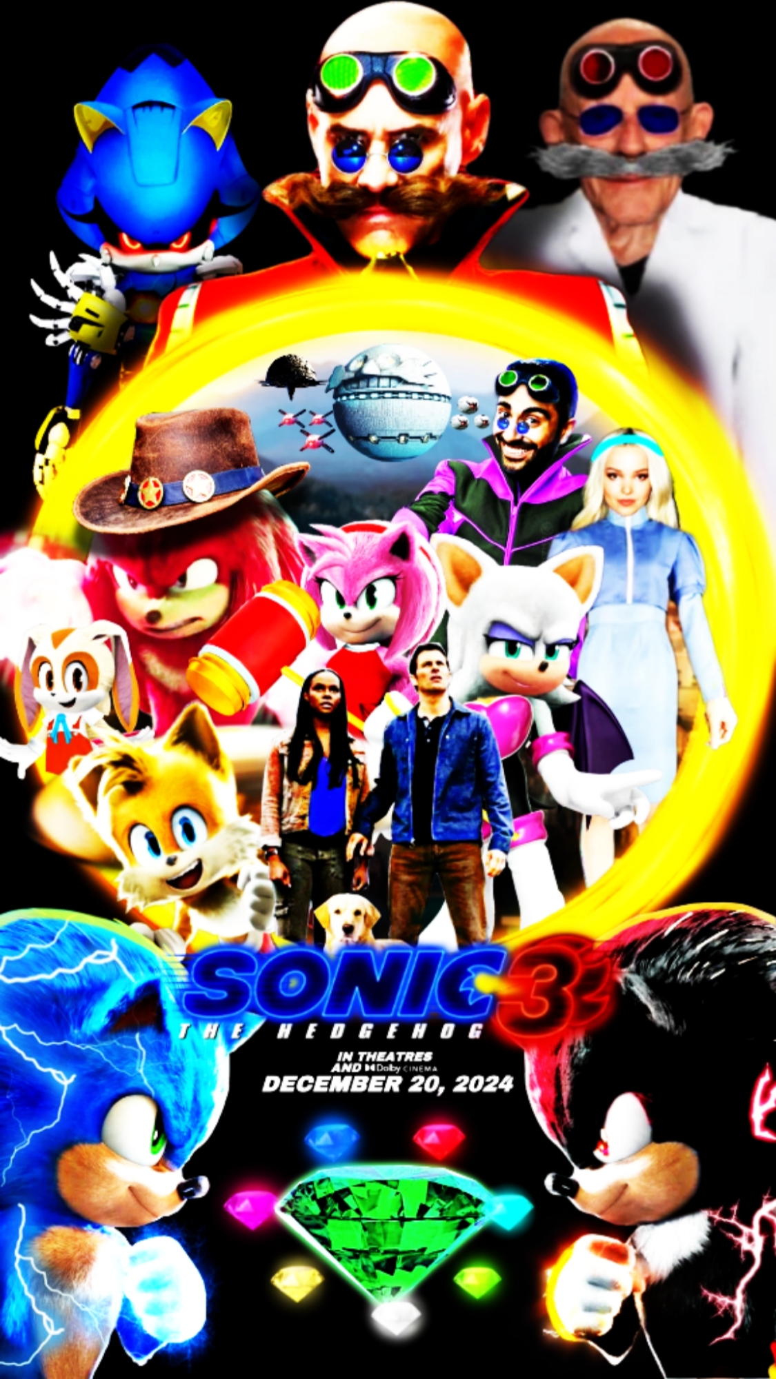 Sonic the Hedgehog 3 Movie Poster 1 Fan Made by luanweasel300 on DeviantArt