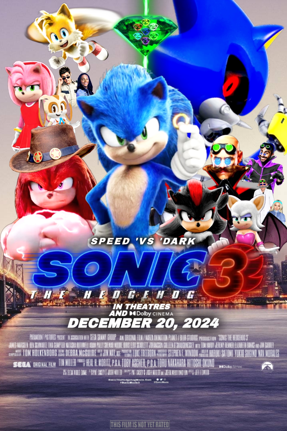 This could the poster promotional of Sonic The Hedgehog 3 movie :  r/SonicTheMovie
