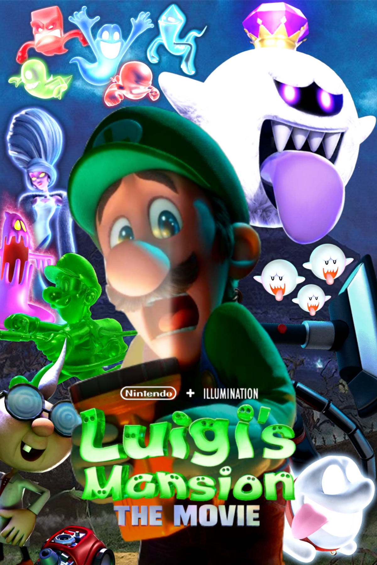 I made a fanmade Luigi's mansion movie teaser poster : r/Mario