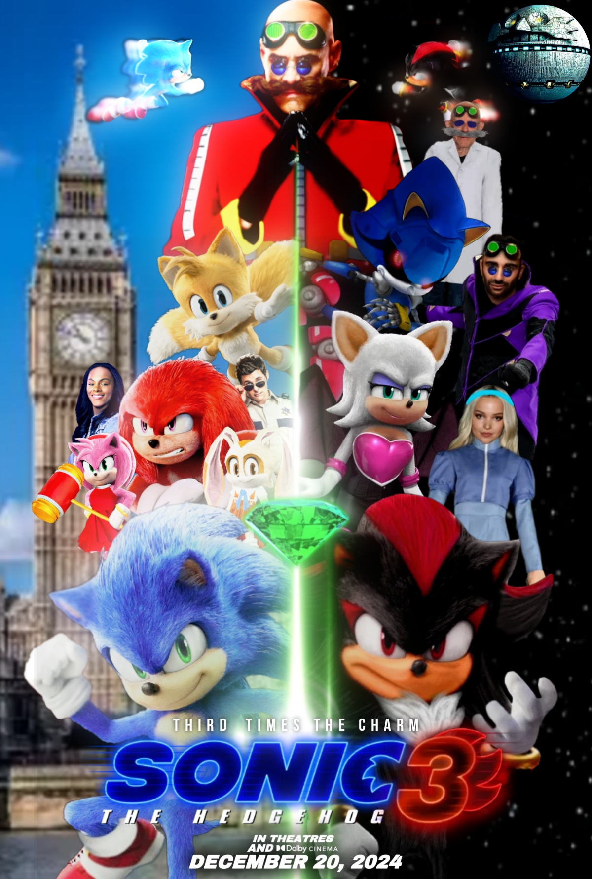 My Sonic 3 poster I made last year in 2023