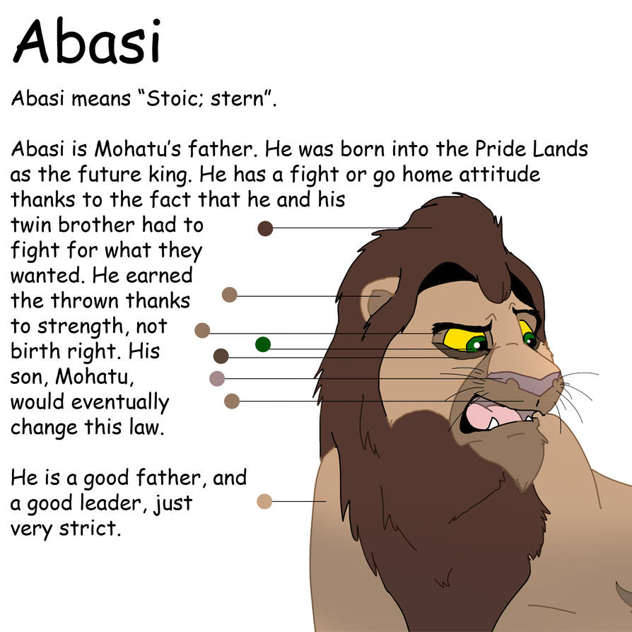 Abasi Character Sheet by albinoraven666fanart on DeviantArt