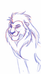 mystery lion - phone sketch by albinoraven666fanart