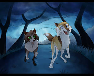 Running with the wolves - Riley and Ginger