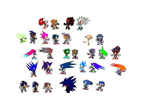 Dark Sonic sprites still more by Phantom644 on DeviantArt