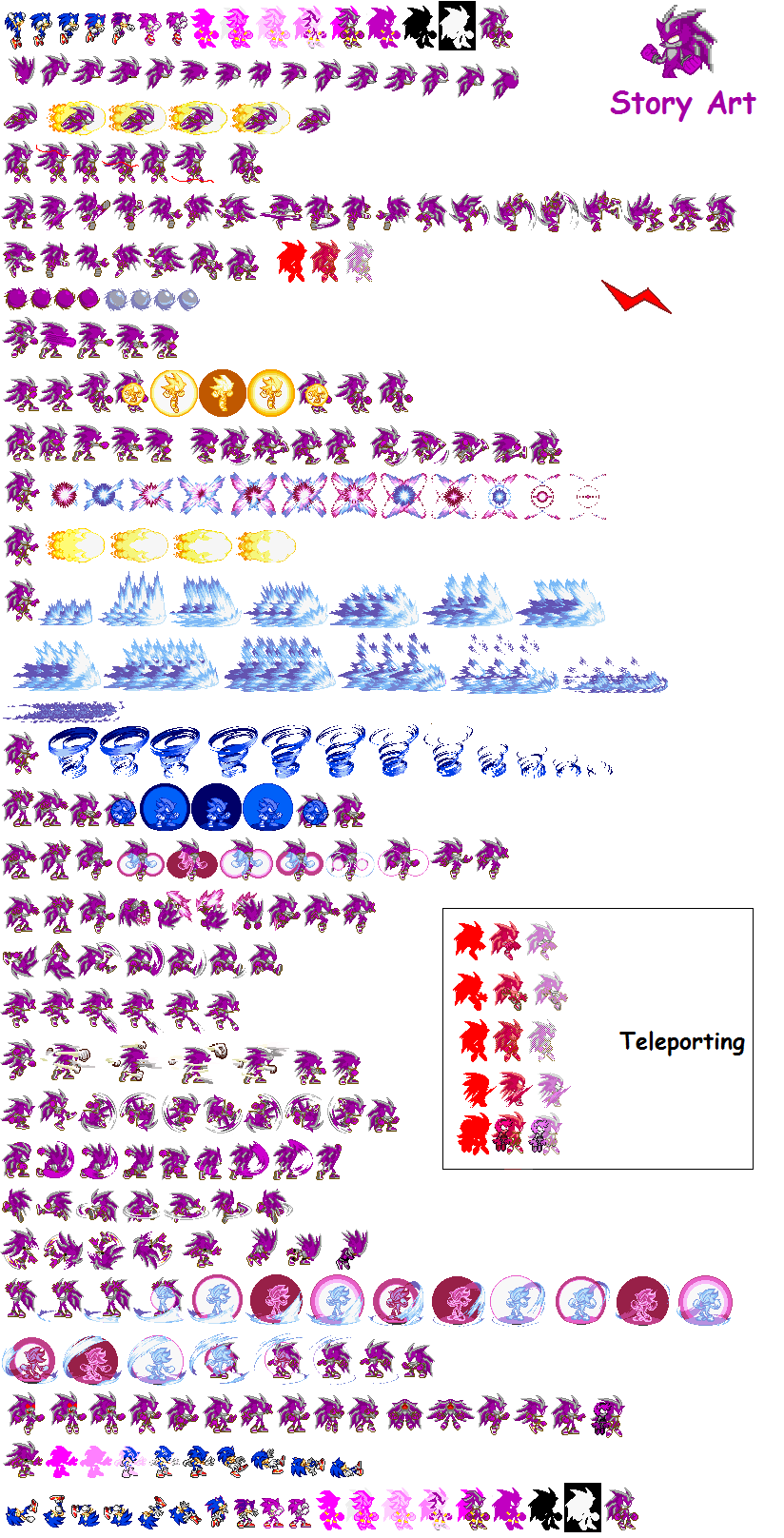 Darkspine Sonic Sprites