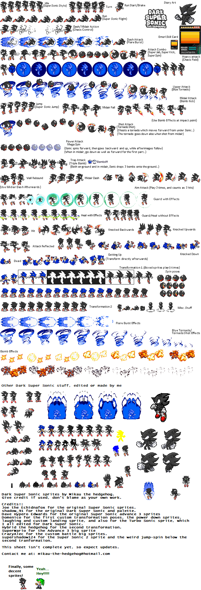 Dark Sonic sprites still more by Phantom644 on DeviantArt