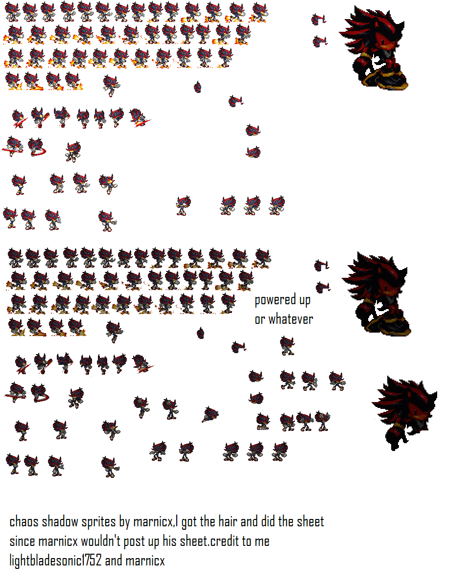 Cheat Master Shadow Sprite Code Chaos Shadow sprites by Phantom644 on DeviantArt