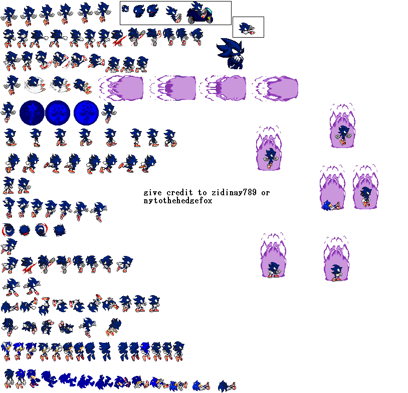 Dark Sonic sprites still more by Phantom644 on DeviantArt