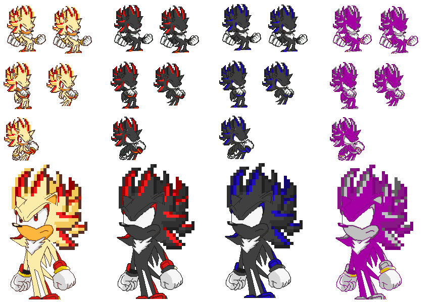 Dark Spine Sonic Sprites by supershadow124 by sonicmechaomega999