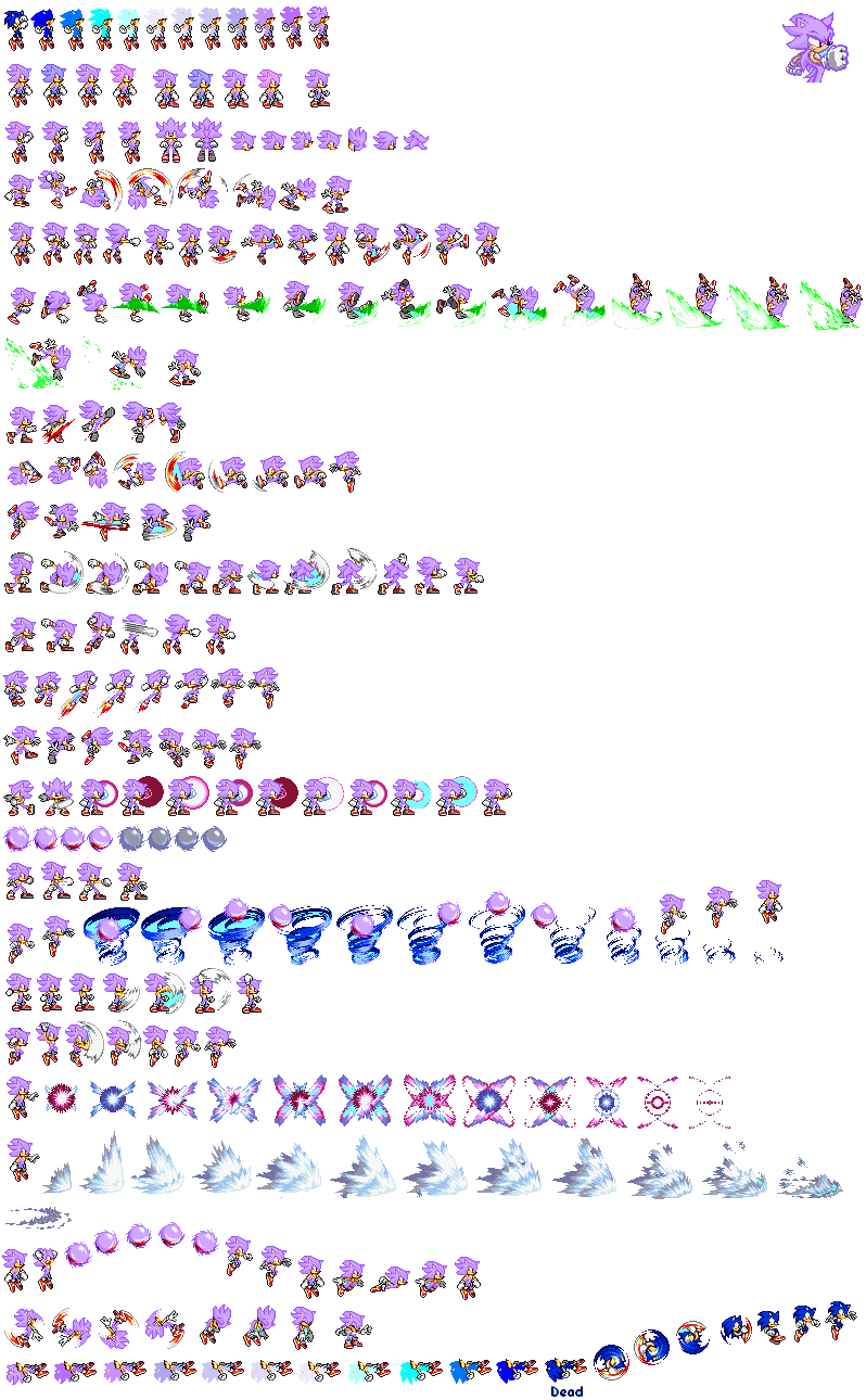 Hyper Sonic 2 Sprite Sheet by fnafan88888888 on DeviantArt