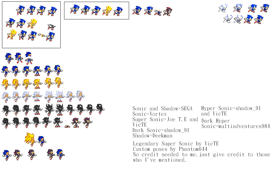 Visual Checklist for Sonic Classic Heroes by flamewingsonic on DeviantArt