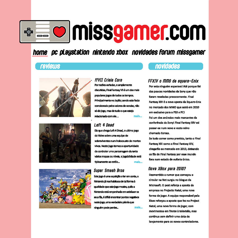 Miss Gamer site