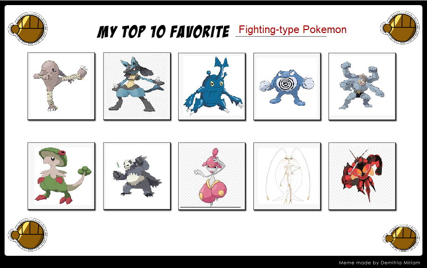 Normal Fighting Types Fighting Type Pokemon List