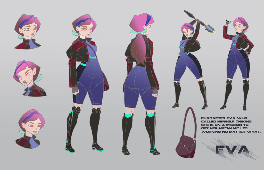 Eva character model sheet by qilinunicorn on DeviantArt