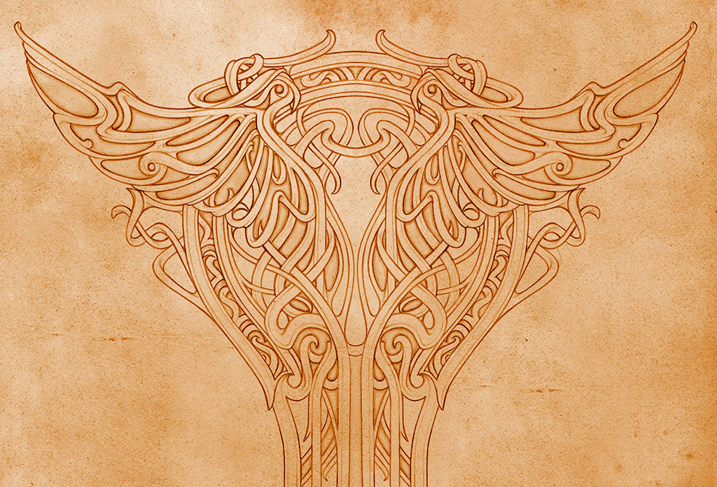 Art nouveau - pillar ornament