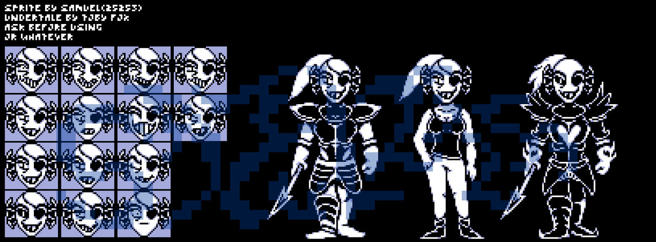 Hurtigste Undertale Undyne Sprite Grid Hurtigste Undertale Undyne Sprite Grid