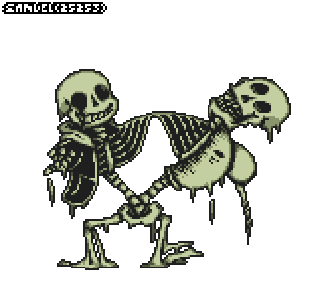 Free: Pixel Skeleton - Sans Undertale Pixel Art Clipart (#369600  