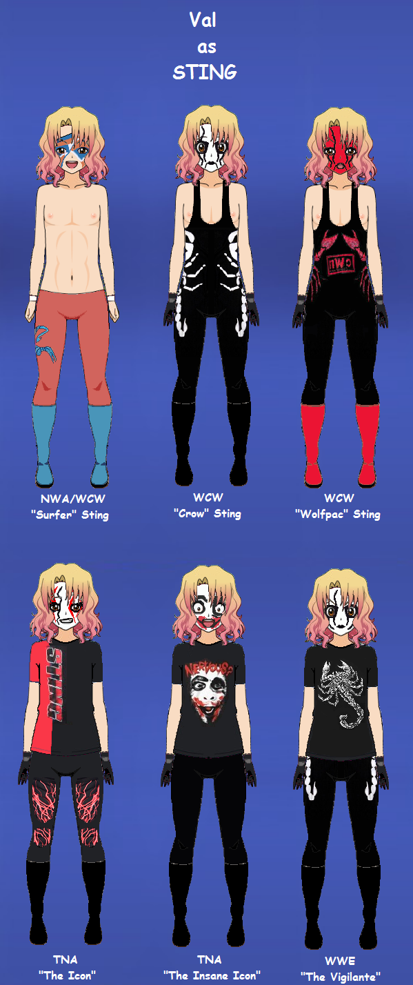 Wrestling Cosplay - The Evolution of Sting by AverageDash on