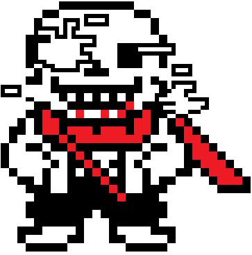 Sans undertale sans aftertale pixel art