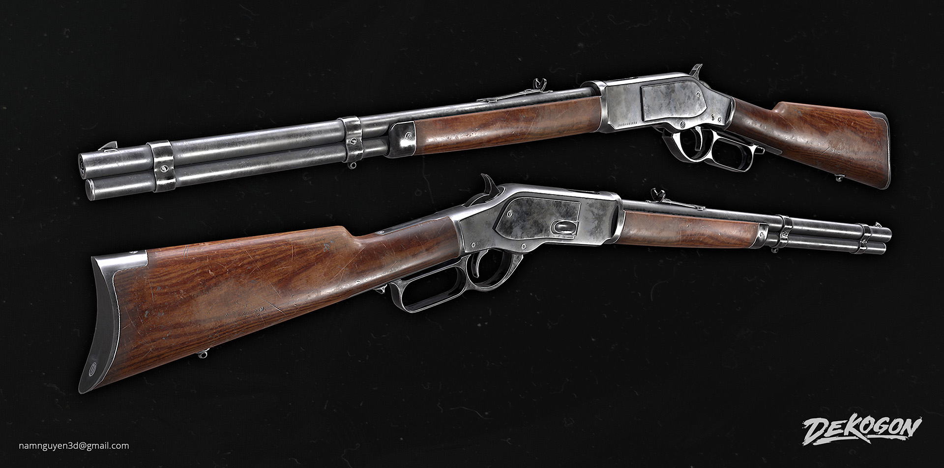 Lever rifle by NamNguyen3D