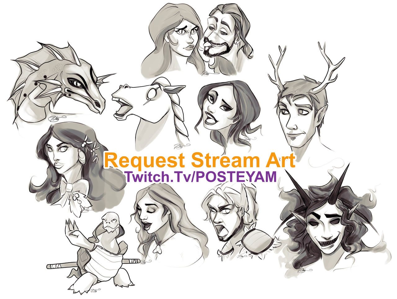 Request stream free art compilation by posteyam