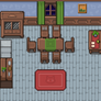 Pixel art Kitchen Room (pixel art top down 2d)