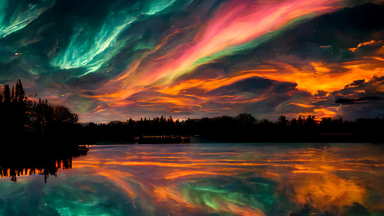 Midjourney AI Sunset Aurora Borealis 4K Wallpaper by DarkPrncsAI on  DeviantArt