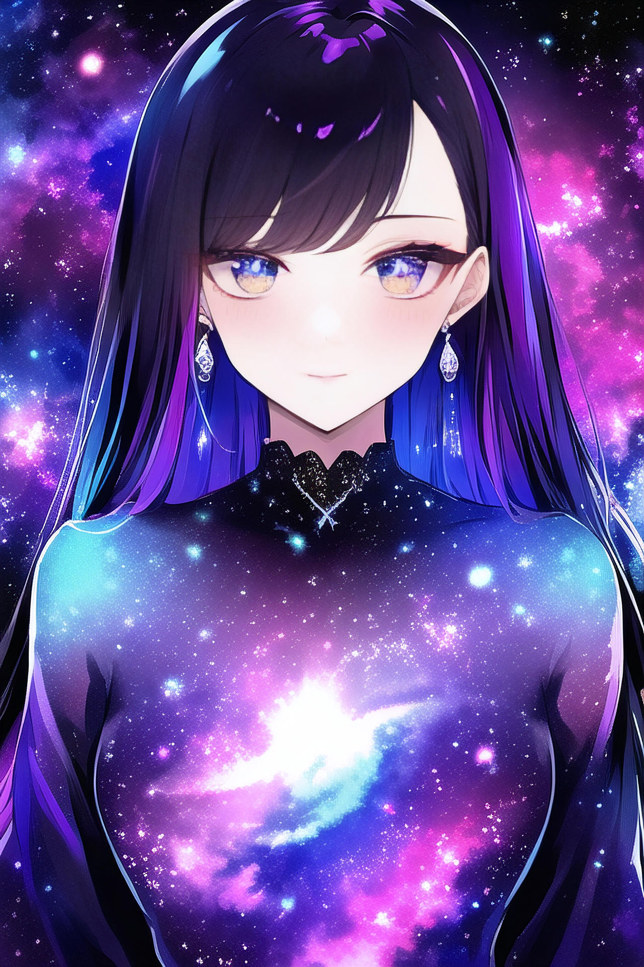 NovelAI Anime Galaxy Girl by DarkPrncsAI on DeviantArt
