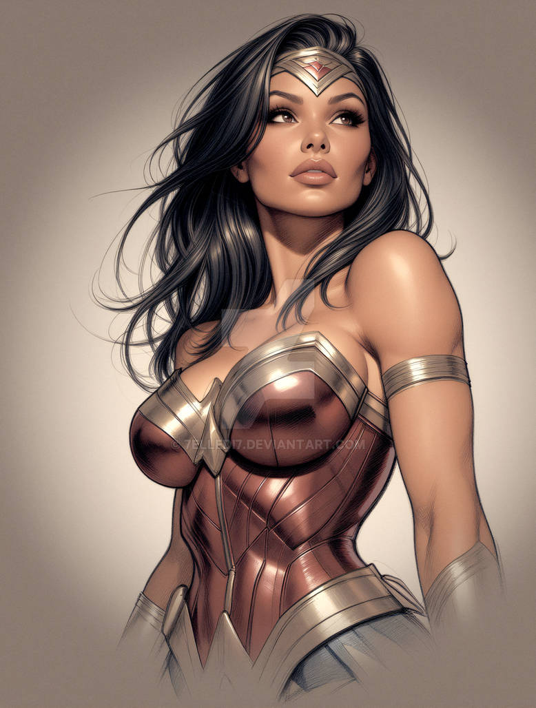 Wonder Woman Portrait Sketch