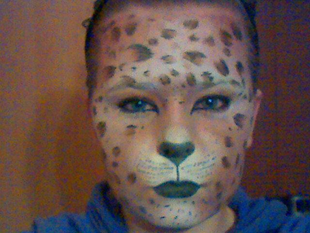 Cheetah face painting